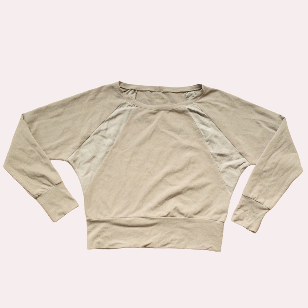 Fila Monochromatic Crewneck Pullover Sweatshirt Size M